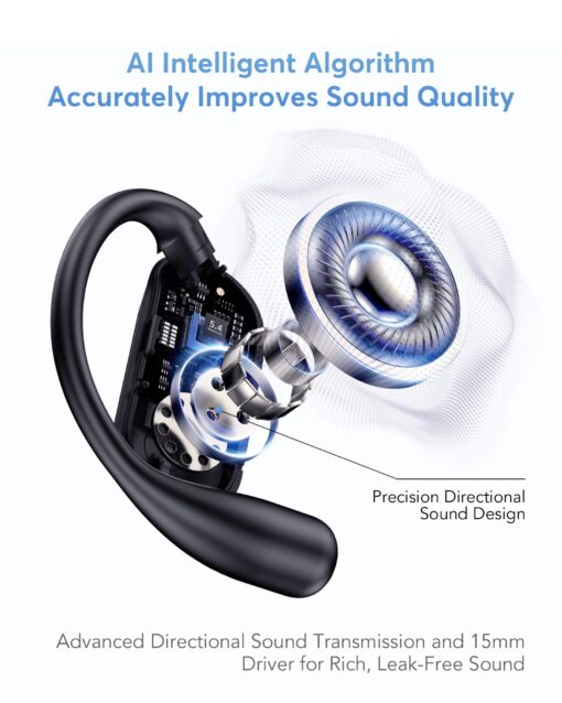 KOSERNT AI Translation Earbuds, Bluetooth 5.4 OWS Headphones with LCD Touch Screen, Real-Time Translator for 144 Languages & Accents, Perfect for Travel, Business & Learning, Royal Blue - Image 7